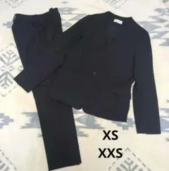 【PLST】プラステ セットアップ ノーカラージャケット パンツ ネイビー