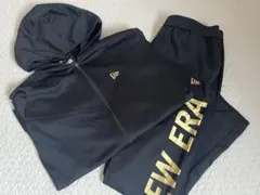 NEW ERA フード付き ジャージ 上下セット L ニューエラ ブラック