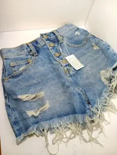AZUL　アズル　クラッシュデニムショートパンツ　表記サイズS