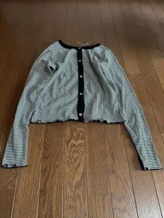 Robert P. Miller ストライプ ボタン付きカーディガン フリー