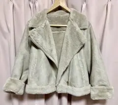 ライダース ムートンコート