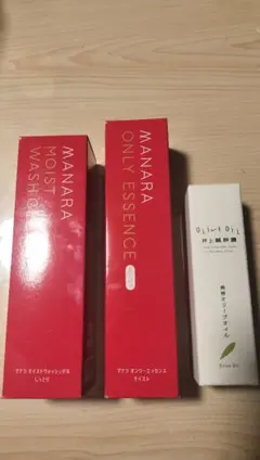 値下げ！マナラオンリーエッセンス&モイストウォッシュゲル オリーブオイルのサムネイル