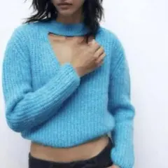 ZARA ザラ チョーカーニット セーター Lサイズ 完売品 レア