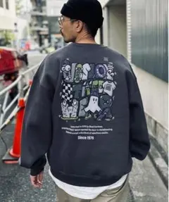 VISION STREET WEAR「別注」バックプリントスウェット L