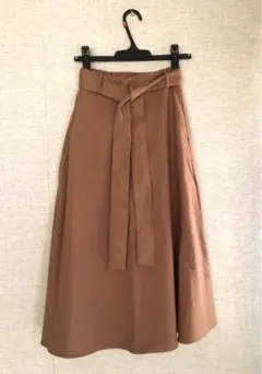 GU フレアロングスカート リボン付き