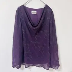 FASHION BUG パープル ドレープネック ブラウス サイズ14