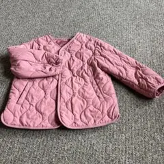 ユニクロ　キッズ　キルティングジャケット110センチ　ピンク