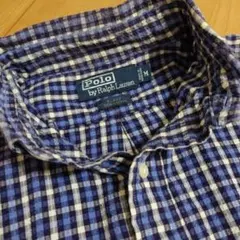 POLO　Ralph Lauren青チェック半袖シャツのサムネイル
