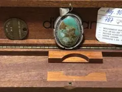 【ナバホ】starring刻印 イラン産ターコイズ ペンダント