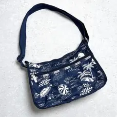 ★レア柄　レスポートサック　ハワイ限定　ショルダーバッグ　ネイビー　リゾート