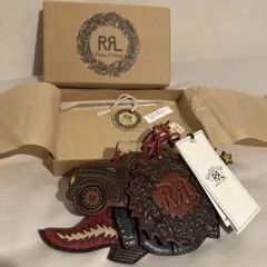 RRL ダブルアールエル レザーブレスレット 編み込み コンチョ 新品未