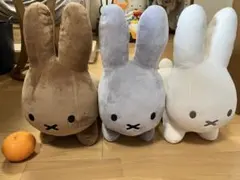 ブルーナアニマル特大ぬいぐるみ　ホワイト・グレー・ブラウン3体セット　ミッフィー