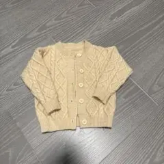 ベビー　カーディガン　入園式　保育園　80 フォーマル　白　ベージュ　かわいい