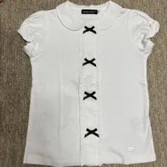 BeBe べべ　リボン　半袖　ブラウス　パフスリーブ　Tシャツ 120cm