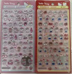 【正規品】ボンボンドロップシール mini キティ 赤 ピンク