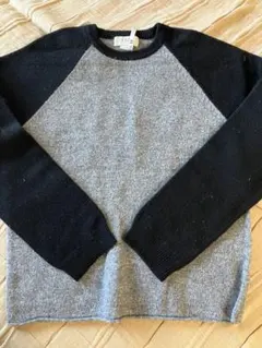 J.Crew 100%ウール セーター M グレー/ブラック