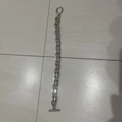 シルバー チェーンブレスレット Tバー留め具