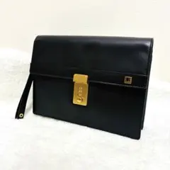 【美品】dunhill ダンヒル セカンドバッグ ダイヤルロック式 レザー