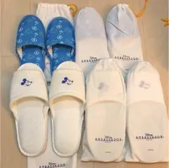新品未使用ディズニーアンバサダーホテルスリッパ子供用&大人用6セット☆ミッキー