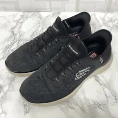 【美品】スケッチャーズ　スリップインズ　レディース25.5㎝　黒　ハンズフリー