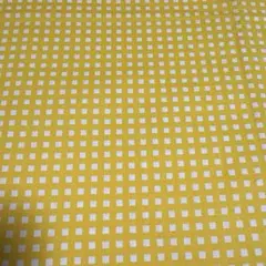 ベース用No.25 チェック・イエロー　　　　　 　　　　　　生地・布・ハギレ