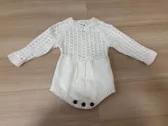 ニットロンパース 長袖　韓国子供服風