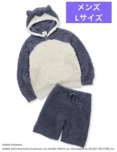 新品 ポケモンスリープ メンズL ジェラピケ カビゴン パーカー&ハーフパンツ