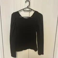 スクエアネック 長袖 リプ