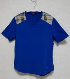 【美品】BURBERRY LONDON ノバチェック Vネック Tシャツのサムネイル