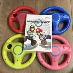 任天堂Wii Wii U マリオカート　ハンドル　4色　ソフト付き
