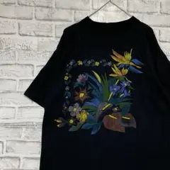 USA製90sヴィンテージTシャツ！シングルステッチ　ブラック半袖古着L728