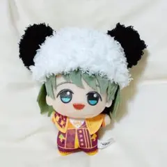 ちびぐるみ用帽子(パンダ) ぬい帽 ぬい服 ニット帽