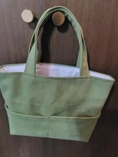 緑色トートバッグ帆布11号