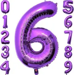 大きい 数字 6 バルーン バースデー パーティー 誕生日 風船 飾り セット
