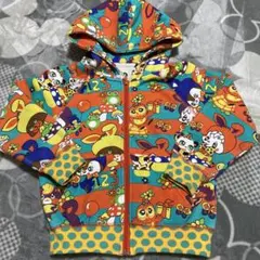 グラグラサイズ5 110〜115 裏起毛 パーカー 総柄