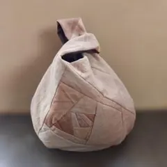 柿渋染め手ぬぐい無地しじみバック