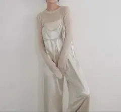 LIAN サテンキャミオールインワン