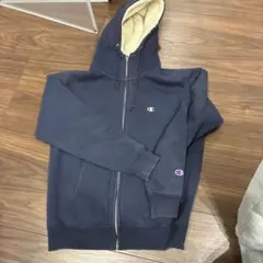 Champion ネイビー フリースパーカー