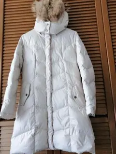 Rue Vivienne PARIS ファー付きフードダウンコート 白 サイズ0