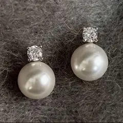 パール czダイヤ ピアス シンプル 結婚式 卒業式 入学式 高見え 韓国