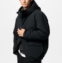 ハイブリッドダウンパーカ ブラック L 美品