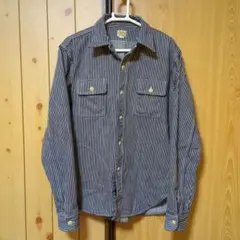 DELUXEWARE デラックスウエア ヒッコリーワークシャツ　M