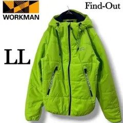 ワークマン　ライムグリーンストームシールドウォームジャケット　中綿 LLサイズ