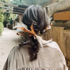 前撮り ドライフラワー 髪飾り 15点セット ヘッドパーツ 成人式 結婚式