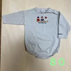 80 TeddyBear 刺繍ロンパース ベージュ