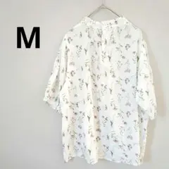 ♥レディーストップスブラウスチュニック花柄春夏Мサイズ
