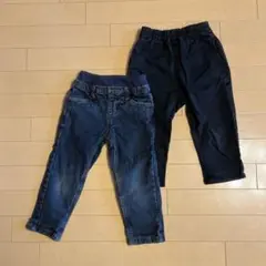 デニムとダークブルー　デニム　2点セット