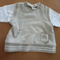 petit main ベージュ タンクトップ 90cm 男の子