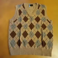 Cashmere Green Hawk アーガイルベスト