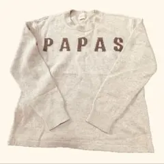 ★Papas パパス 秋冬 セーター ベージュ ロゴ